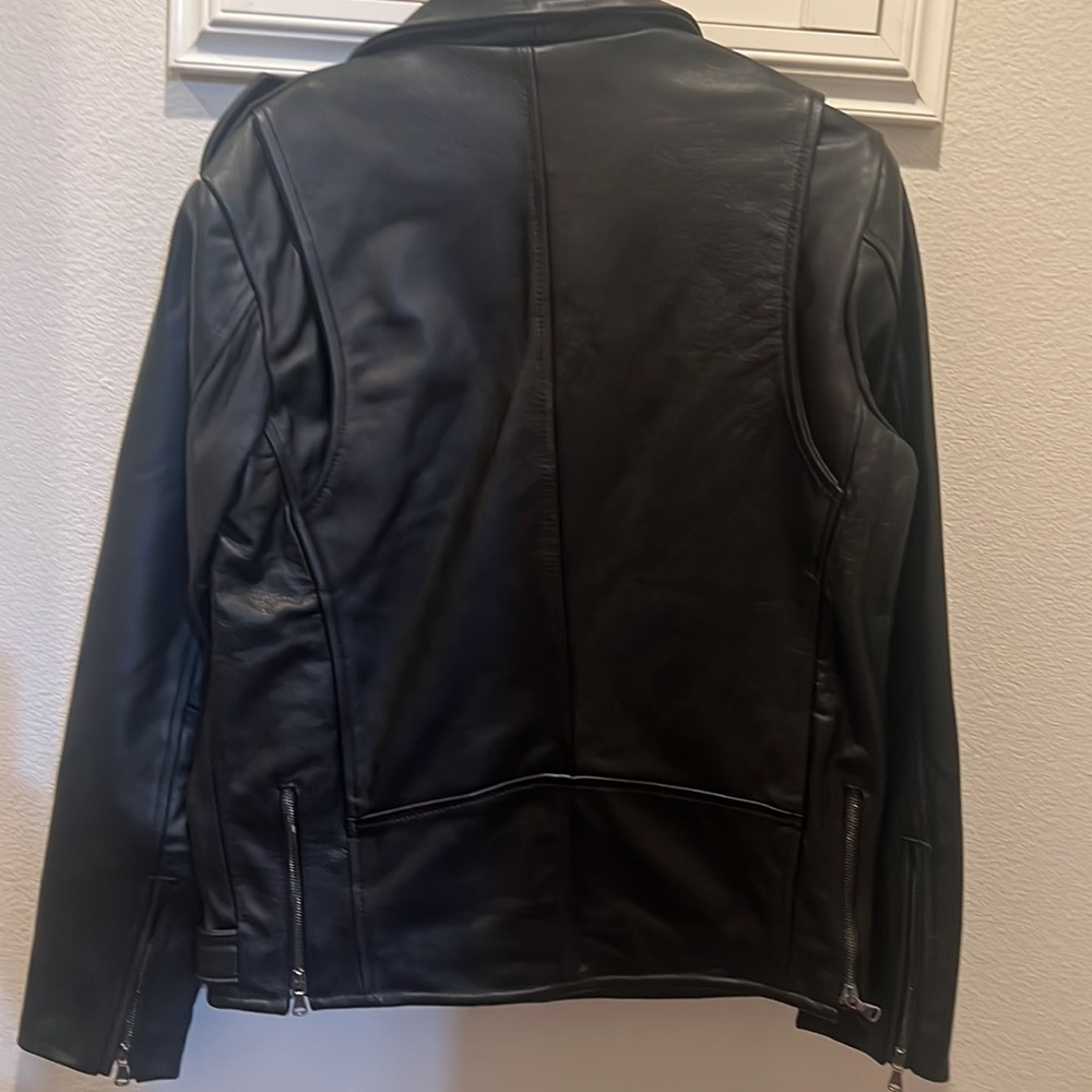 Thursday Boot Co Boots Mens Leather Motorcycle Biker Moto Jacket Black Buckle - Picture 6 of 10